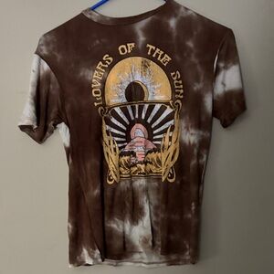 Brown Tie-Dye Graphic T-Shirt